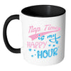 Funny Sleeping Mug Nap Time Is My Happy Hour White 11oz Accent Coffee Mugs