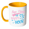 Funny Sleeping Mug Nap Time Is My Happy Hour White 11oz Accent Coffee Mugs