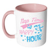 Funny Sleeping Mug Nap Time Is My Happy Hour White 11oz Accent Coffee Mugs