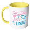 Funny Sleeping Mug Nap Time Is My Happy Hour White 11oz Accent Coffee Mugs