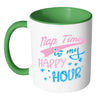 Funny Sleeping Mug Nap Time Is My Happy Hour White 11oz Accent Coffee Mugs