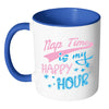 Funny Sleeping Mug Nap Time Is My Happy Hour White 11oz Accent Coffee Mugs