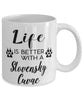 Funny Slovensky Cuvac Dog Mug Life Is Better With A Slovensky Cuvac Coffee Cup 11oz 15oz White