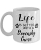 Funny Slovensky Cuvac Dog Mug Life Is Better With A Slovensky Cuvac Coffee Cup 11oz 15oz White