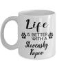 Funny Slovensky Kopov Dog Mug Life Is Better With A Slovensky Kopov Coffee Cup 11oz 15oz White