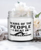 Funny Snowboarder Candle Tears Of The People I Beat In Snowboarding 9oz Vanilla Scented Candles Soy Wax