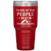 Funny Snowboarder Tumbler Tears Of The People I Beat In Snowboarding Laser Etched 30oz Stainless Steel