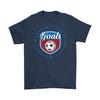 Funny Soccer Shirt Never Go Through Life Without Goals Gildan Mens T-Shirt