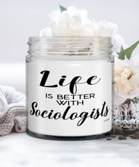 Funny Sociologist Candle Life Is Better With Sociologists 9oz Vanilla Scented Candles Soy Wax