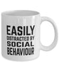 Funny Sociologist Mug Easily Distracted By Social Behaviour Coffee Mug 11oz White