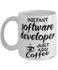 Funny Software Developer Mug Instant Software Developer Just Add Coffee Cup White