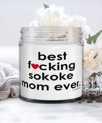 Funny Sokoke Cat Candle B3st F-cking Sokoke Mom Ever 9oz Vanilla Scented Candles Soy Wax