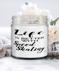 Funny Speed Skating Candle Life Is Better With Speed Skating 9oz Vanilla Scented Candles Soy Wax