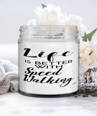 Funny Speed Walking Candle Life Is Better With Speed Walking 9oz Vanilla Scented Candles Soy Wax