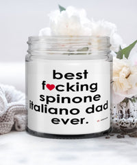 Funny Spinone Italiano Dog Candle B3st F-cking Spinone Italiano Dad Ever 9oz Vanilla Scented Candles Soy Wax