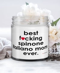 Funny Spinone Italiano Dog Candle B3st F-cking Spinone Italiano Mom Ever 9oz Vanilla Scented Candles Soy Wax