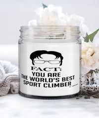 Funny Sport Climbing Candle Fact You Are The Worlds B3st Sport Climber 9oz Vanilla Scented Candles Soy Wax