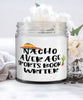 Funny Sports Book Writer Candle Nacho Average Sports Book Writer 9oz Vanilla Scented Candles Soy Wax