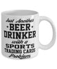 Funny Sports Trading Cards Mug Just Another Beer Drinker With A Sports Trading Cards Problem Coffee Cup 11oz White