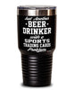 Funny Sports Trading Cards Tumbler Just Another Beer Drinker With A Sports Trading Cards Problem 30oz Stainless Steel Black