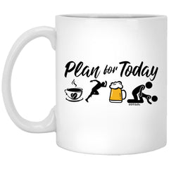 Funny Sprinter Mug Gift Adult Humor Plan For Today Sprinting Coffee Mug 11oz White XP8434