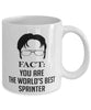 Funny Sprinting Mug Fact You Are The Worlds B3st Sprinter Coffee Cup White