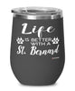 Funny St. Bernard Dog Wine Glass Life Is Better With A St. Bernard 12oz Stainless Steel