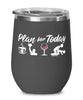 Funny Steinstossen Wine Glass Adult Humor Plan For Today Steinstossen 12oz Stainless Steel Black