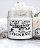 Funny Stickball Candle I May Look Like I'm Listening But In My Head I'm Playing Stickball 9oz Vanilla Scented Candles Soy Wax