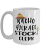 Funny Stock Clerk Mug Nacho Average Stock Clerk Coffee Cup 15oz White