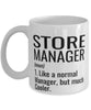 Funny Store Manager Mug Like A Normal Manager But Much Cooler Coffee Cup 11oz 15oz White