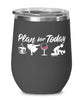 Funny Sumo Wrestler Wine Glass Adult Humor Plan For Today Sumo 12oz Stainless Steel Black