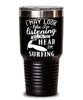 Funny Surfer Tumbler I May Look Like I'm Listening But In My Head I'm Surfing 30oz Stainless Steel Black