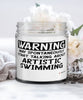 Funny Surfing Candle Warning May Spontaneously Start Talking About Artistic Swimming 9oz Vanilla Scented Candles Soy Wax