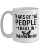 Funny Taekwondoin  Mug Tears Of The People I Beat In Taekwondo Coffee Mug 15oz White