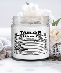 Funny Tailor Candle Nutrition Facts 9oz Vanilla Scented Candles Soy Wax