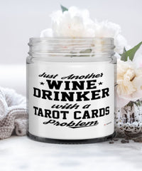 Funny Tarot Cards Candle Just Another Wine Drinker With A Tarot Cards Problem 9oz Vanilla Scented Candles Soy Wax