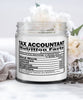 Funny Tax Accountant Candle Nutrition Facts 9oz Vanilla Scented Candles Soy Wax