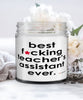 Funny Teacher Assistant Candle B3st F-cking Teacher Assistant Ever 9oz Vanilla Scented Candles Soy Wax