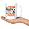 Funny Teacher Halloween Mug My Broom Broke So Now I Teach 15oz White Coffee Mugs