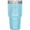 Funny Teacher Tumbler First I Drink The Coffee Then I Teach The Kids Laser Etched 30oz Stainless Steel Tumbler