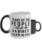 Funny Tears Of The People I Beat In Hammer Throwing Coffee Mug Color Changing 11oz