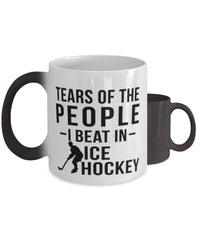 Funny Tears Of The People I Beat In Ice Hockey Coffee Mug Color Changing 11oz