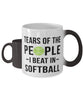 Funny Tears Of The People I Beat In Softball Coffee Mug Color Changing 11oz
