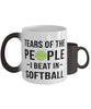 Funny Tears Of The People I Beat In Softball Coffee Mug Color Changing 11oz