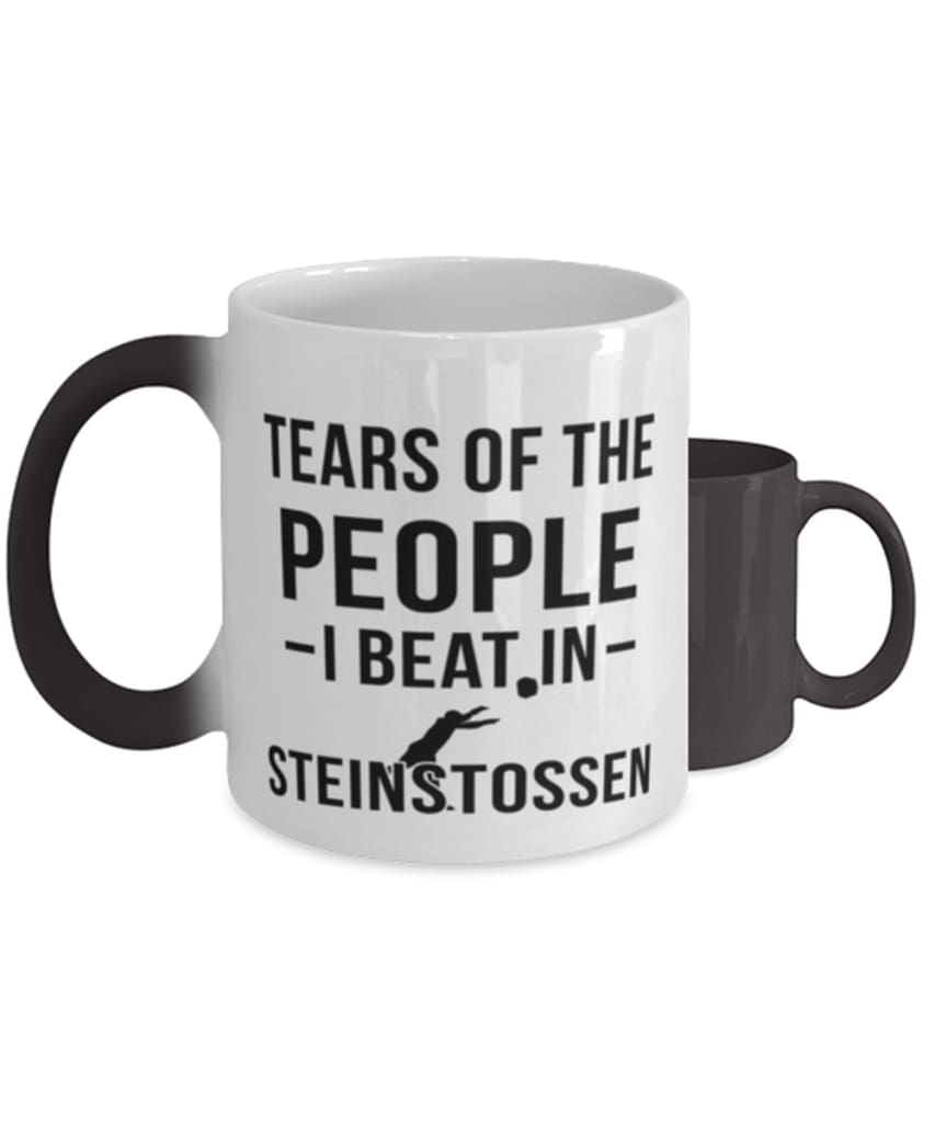 Funny Tears Of The People I Beat In Steinstossen Coffee Mug Color Changing 11oz