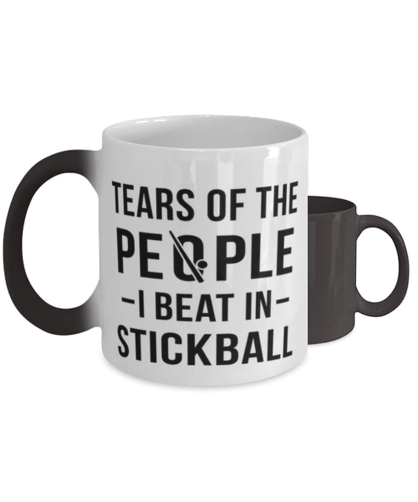 Funny Tears Of The People I Beat In Stickball Coffee Mug Color Changing 11oz