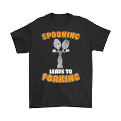 Funny Tee Spooning Leads To Forking Gildan Mens T-Shirt