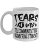 Funny Telecommunications Engineering Professor Teacher Mug Tears Of My Telecommunications Engineering Students Coffee Cup White