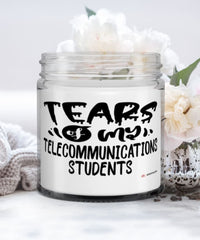 Funny Telecommunications Professor Teacher Candle Tears Of My Telecommunications Students 9oz Vanilla Scented Candles Soy Wax